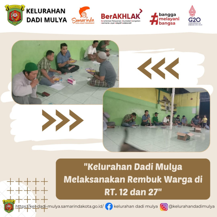 AGENDA KELURAHAN DADI MULYA BULAN DESEMBER 2023