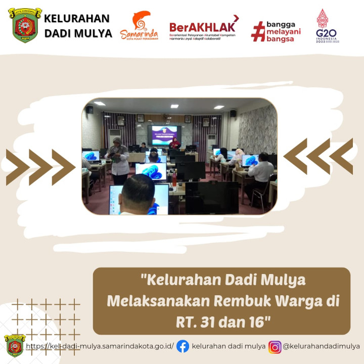 AGENDA KELURAHAN DADI MULYA BULAN DESEMBER 2023