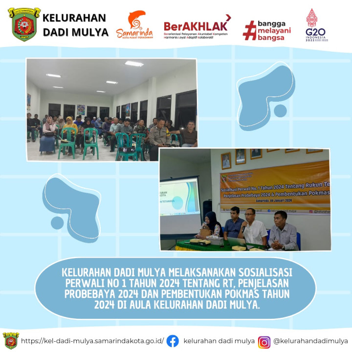 AGENDA KELURAHAN DADI MULYA BULAN JANUARI 2024