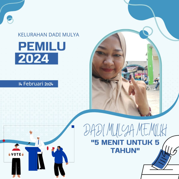 DOKUMENTASI PARTISIPASI PEGAWAI KELURAHAN DADI MULYA PADA PEMILU TAHUN 2024