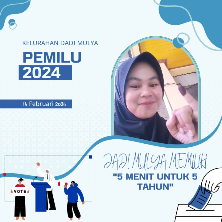 DOKUMENTASI PARTISIPASI PEGAWAI KELURAHAN DADI MULYA PADA PEMILU TAHUN 2024