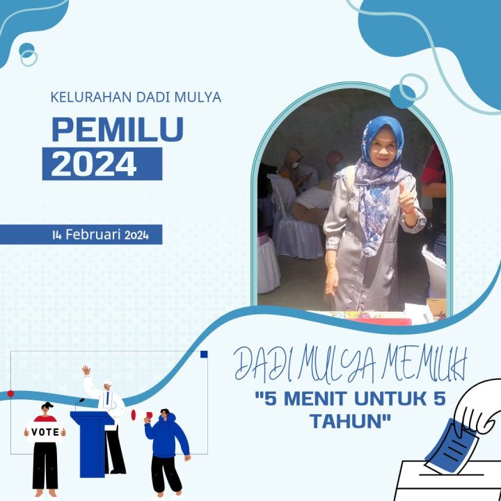 DOKUMENTASI PARTISIPASI PEGAWAI KELURAHAN DADI MULYA PADA PEMILU TAHUN 2024