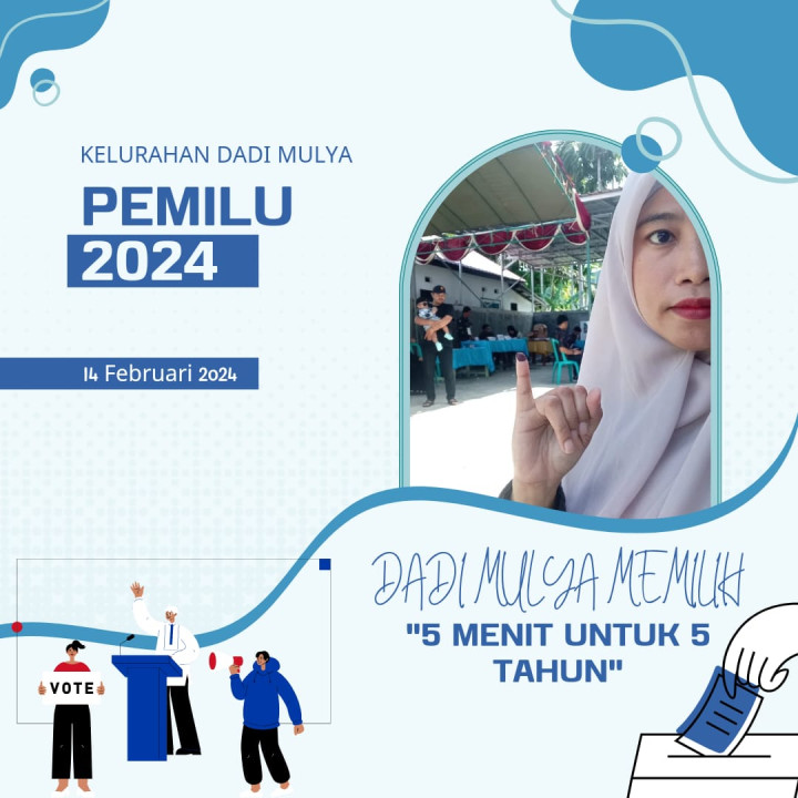 DOKUMENTASI PARTISIPASI PEGAWAI KELURAHAN DADI MULYA PADA PEMILU TAHUN 2024