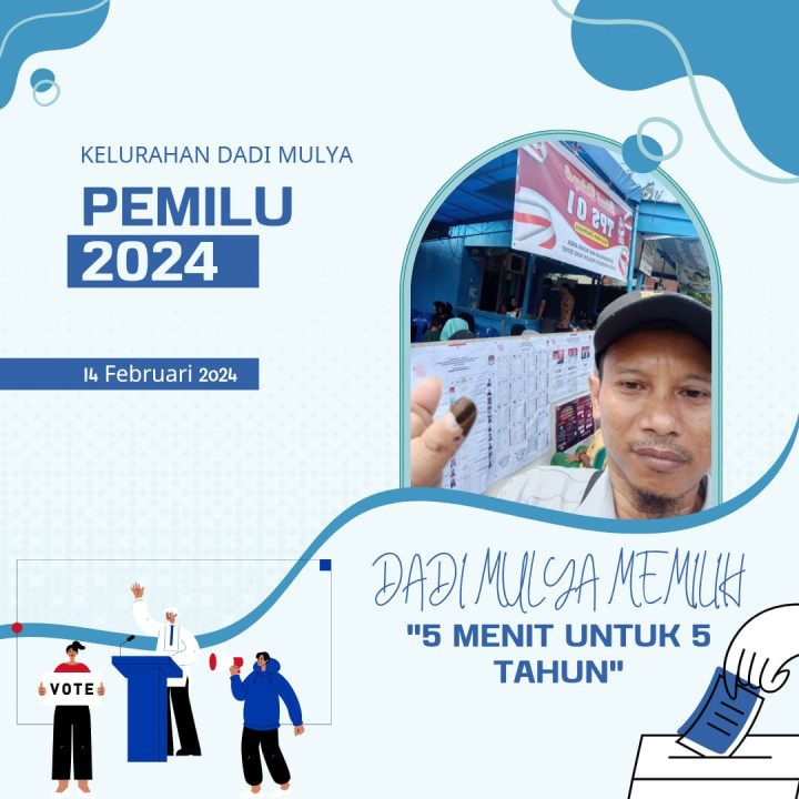 DOKUMENTASI PARTISIPASI PEGAWAI KELURAHAN DADI MULYA PADA PEMILU TAHUN 2024