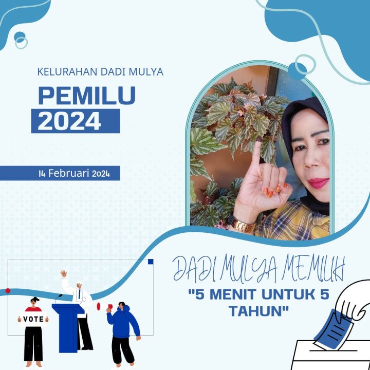 DOKUMENTASI PARTISIPASI PEGAWAI KELURAHAN DADI MULYA PADA PEMILU TAHUN 2024