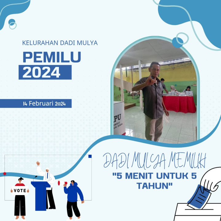DOKUMENTASI PARTISIPASI PEGAWAI KELURAHAN DADI MULYA PADA PEMILU TAHUN 2024
