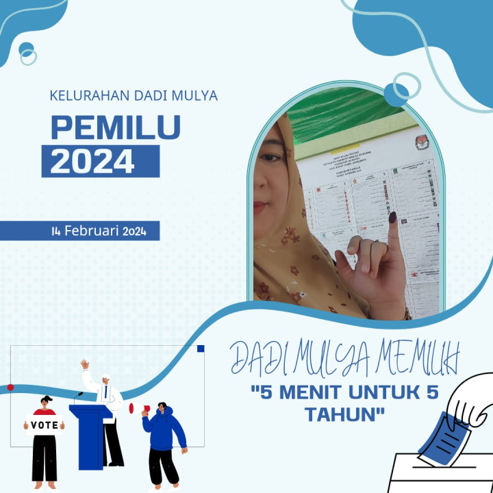 DOKUMENTASI PARTISIPASI PEGAWAI KELURAHAN DADI MULYA PADA PEMILU TAHUN 2024