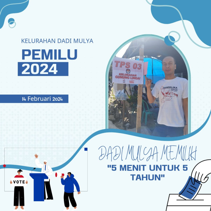 DOKUMENTASI PARTISIPASI PEGAWAI KELURAHAN DADI MULYA PADA PEMILU TAHUN 2024