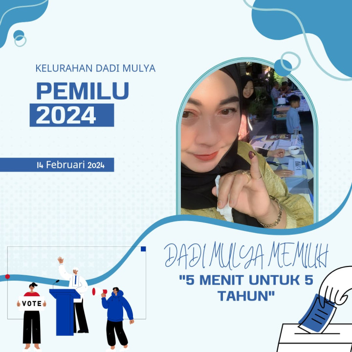 DOKUMENTASI PARTISIPASI PEGAWAI KELURAHAN DADI MULYA PADA PEMILU TAHUN 2024