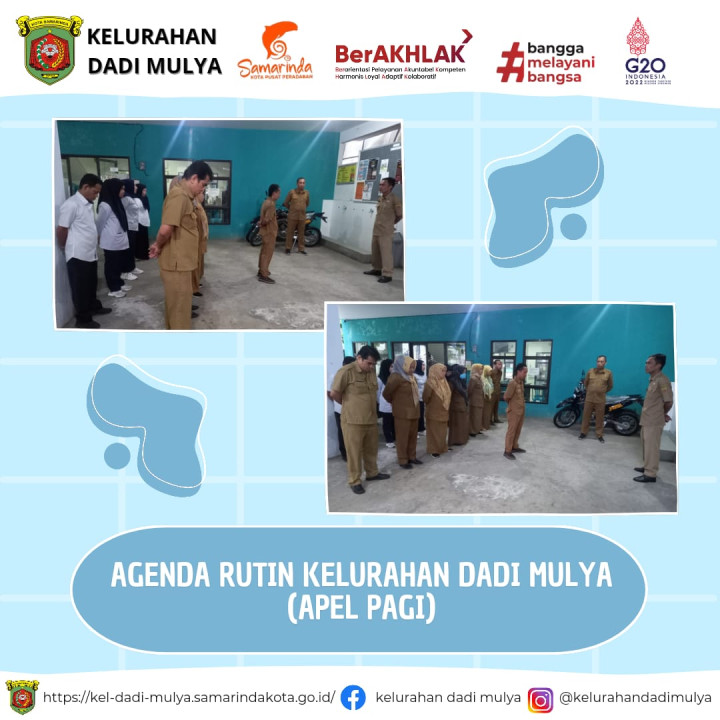 DOKUMENTASI KEGIATAN RUTIN KELURAHAN DADI MULYA TAHUN 2024
