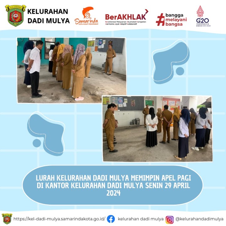 AGENDA KELURAHAN DADI MULYA BULAN APRIL 2024