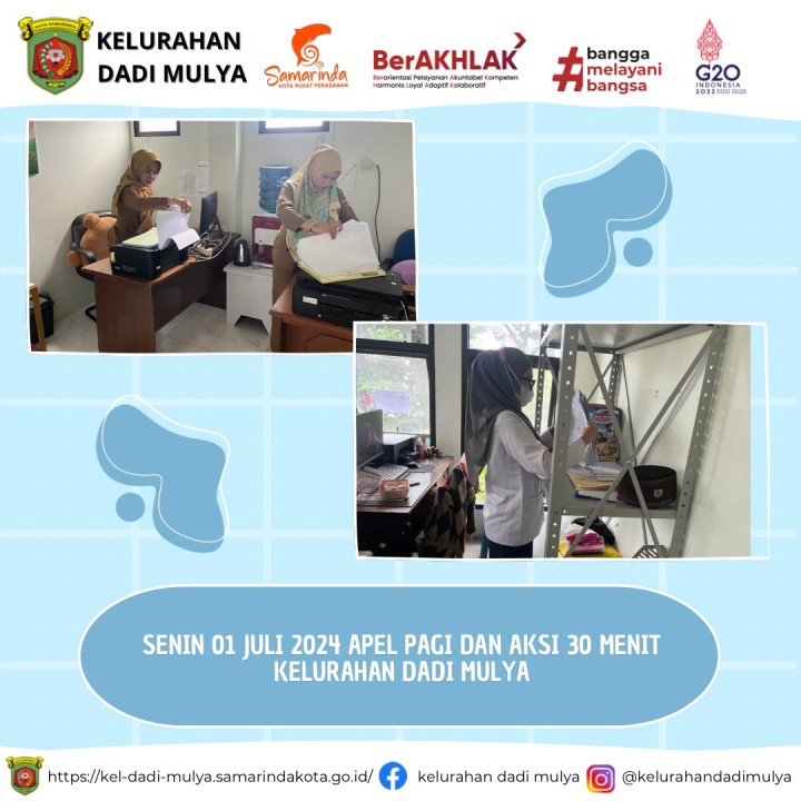 AGENDA KELURAHAN DADI MULYA BULAN JULI TAHUN 2024