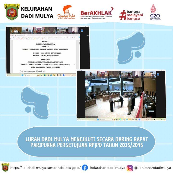 AGENDA KELURAHAN DADI MULYA BULAN JULI TAHUN 2024