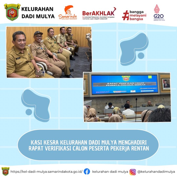 AGENDA KELURAHAN DADI MULYA BULAN JULI TAHUN 2024