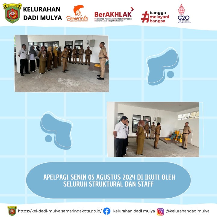 AGENDA KELURAHAN DADI MULYA BULAN AGUSTUS TAHUN 2024