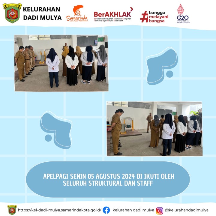 AGENDA KELURAHAN DADI MULYA BULAN AGUSTUS TAHUN 2024