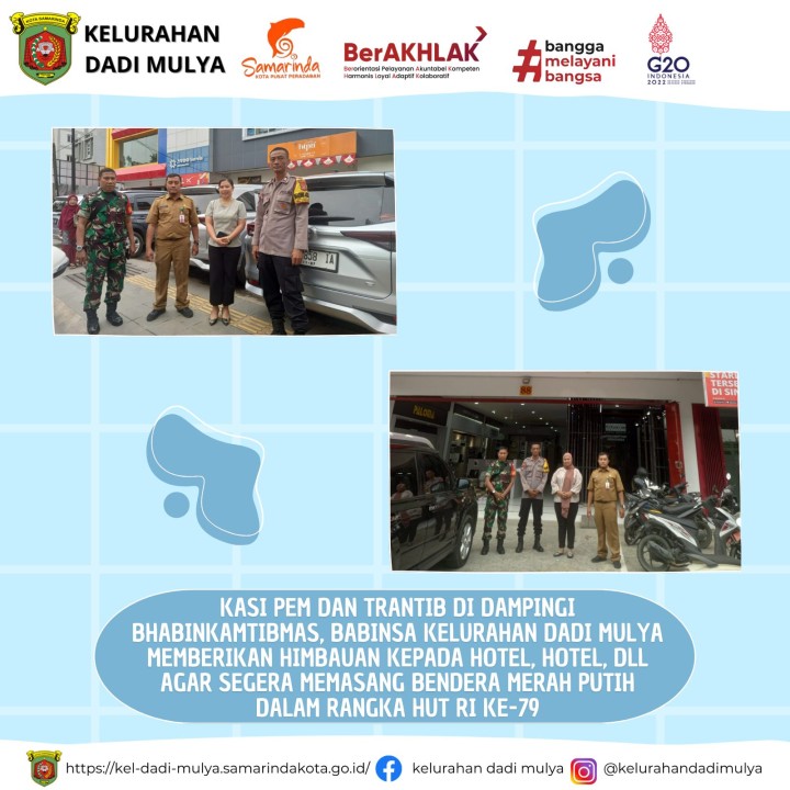 AGENDA KELURAHAN DADI MULYA BULAN AGUSTUS TAHUN 2024