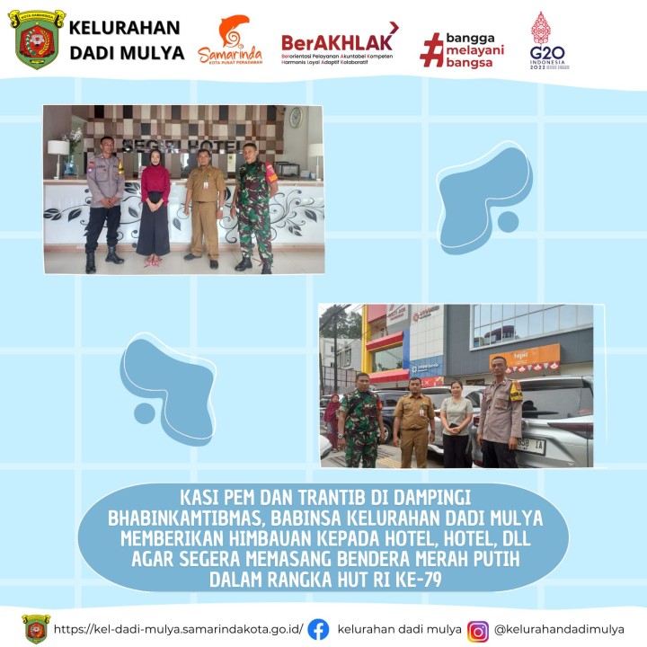 AGENDA KELURAHAN DADI MULYA BULAN AGUSTUS TAHUN 2024