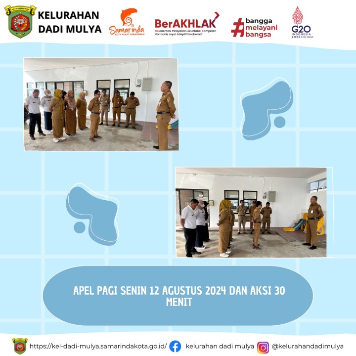 AGENDA KELURAHAN DADI MULYA BULAN AGUSTUS TAHUN 2024
