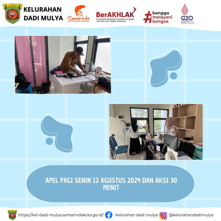 AGENDA KELURAHAN DADI MULYA BULAN AGUSTUS TAHUN 2024