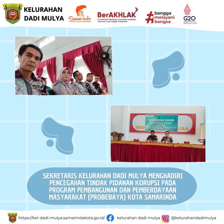 AGENDA KELURAHAN DADI MULYA BULAN AGUSTUS TAHUN 2024