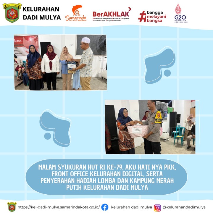 AGENDA KELURAHAN DADI MULYA BULAN AGUSTUS TAHUN 2024