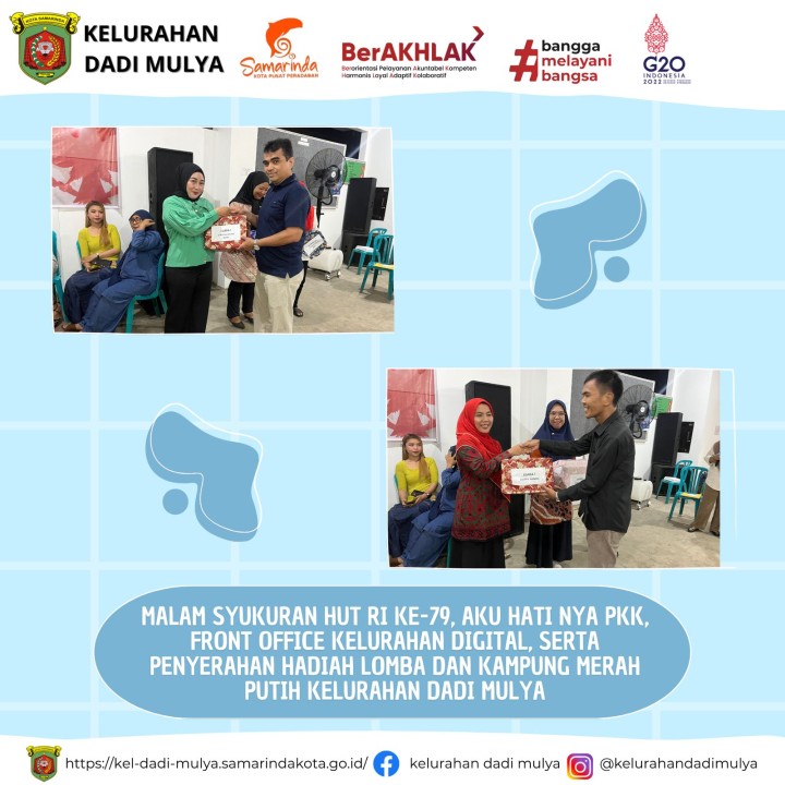 AGENDA KELURAHAN DADI MULYA BULAN AGUSTUS TAHUN 2024