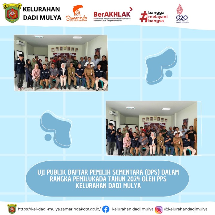 AGENDA KELURAHAN DADI MULYA BULAN AGUSTUS TAHUN 2024