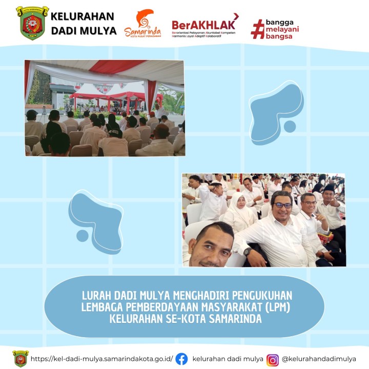 AGENDA KELURAHAN DADI MULYA BULAN AGUSTUS TAHUN 2024