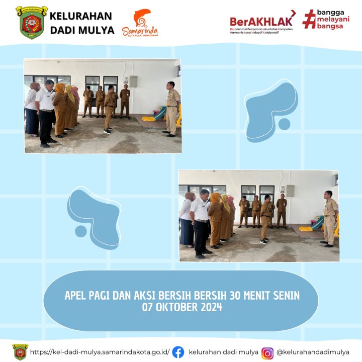 AGENDA KELURAHAN DADI MULYA BULAN OKTOBER TAHUN 2024