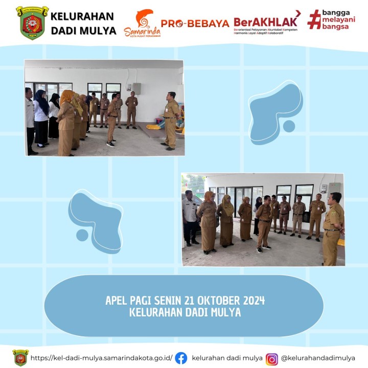 AGENDA KELURAHAN DADI MULYA BULAN OKTOBER TAHUN 2024