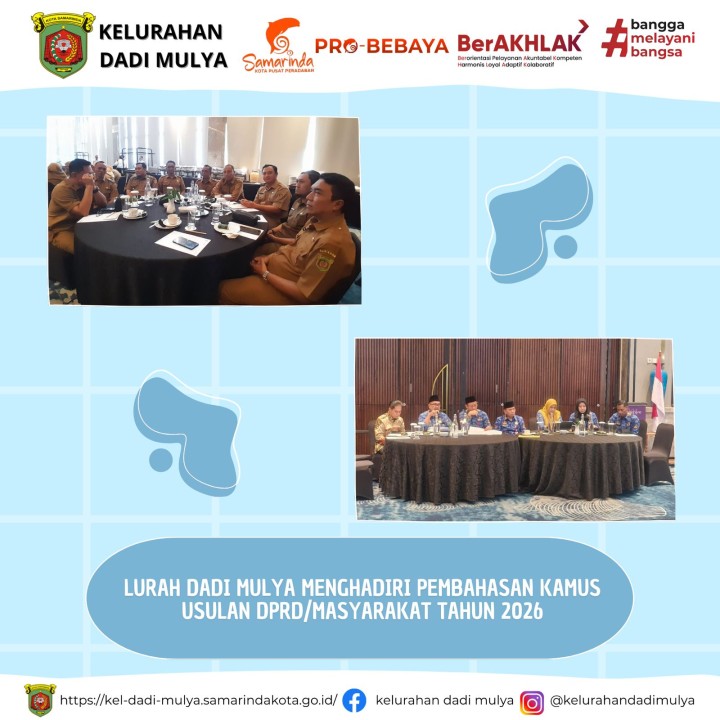 AGENDA KELURAHAN DADI MULYA BULAN OKTOBER TAHUN 2024