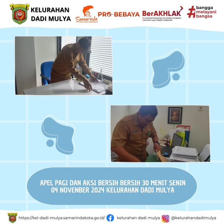 AGENDA KELURAHAN DADI MULYA BULAN NOVEMBER TAHUN 2024