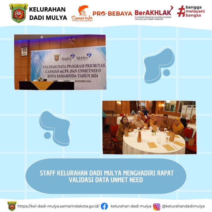 AGENDA KELURAHAN DADI MULYA BULAN DESEMBER TAHUN 2024