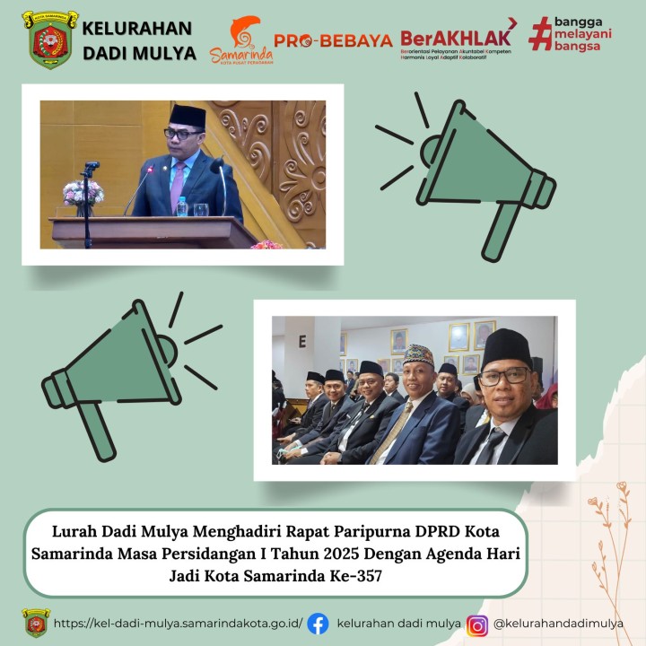 AGENDA KELURAHAN DADI MULYA BULAN JANUARI TAHUN 2025