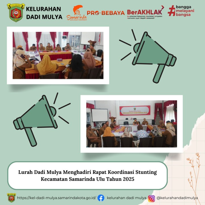 AGENDA KELURAHAN DADI MULYA BULAN APRIL TAHUN 2025
