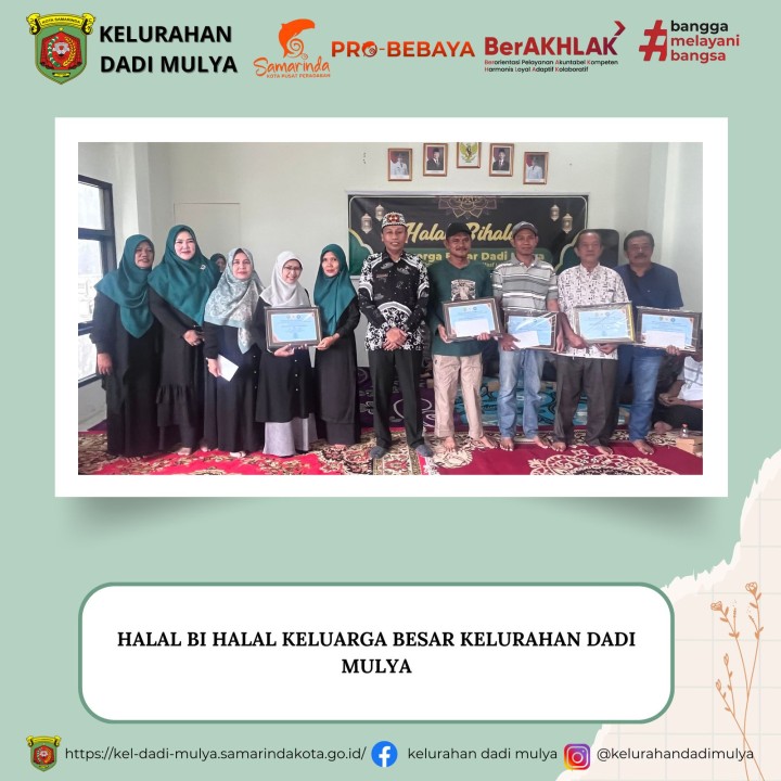 AGENDA KELURAHAN DADI MULYA BULAN APRIL TAHUN 2025
