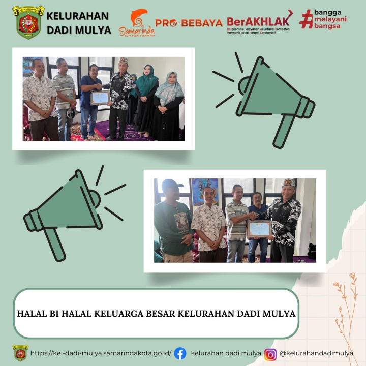 AGENDA KELURAHAN DADI MULYA BULAN APRIL TAHUN 2025