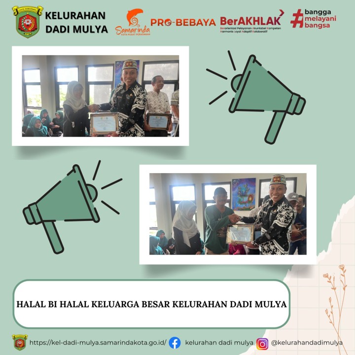 AGENDA KELURAHAN DADI MULYA BULAN APRIL TAHUN 2025
