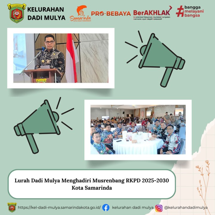 AGENDA KELURAHAN DADI MULYA BULAN APRIL TAHUN 2025