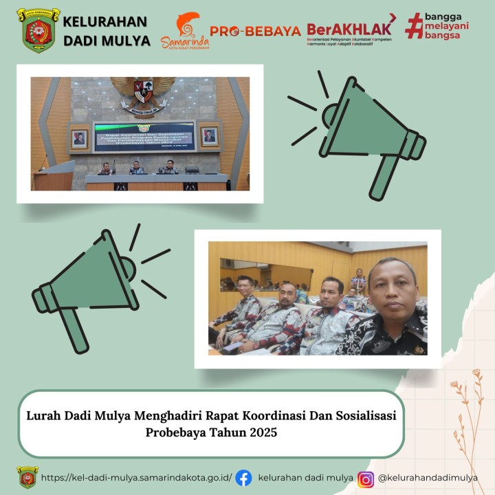 AGENDA KELURAHAN DADI MULYA BULAN APRIL TAHUN 2025