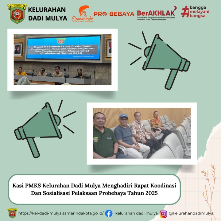 AGENDA KELURAHAN DADI MULYA BULAN APRIL TAHUN 2025