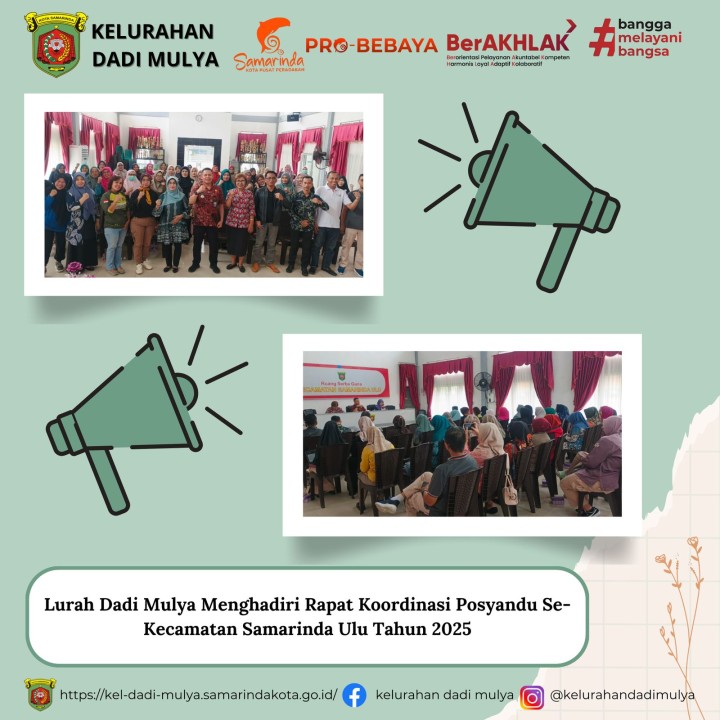 AGENDA KELURAHAN DADI MULYA BULAN APRIL TAHUN 2025