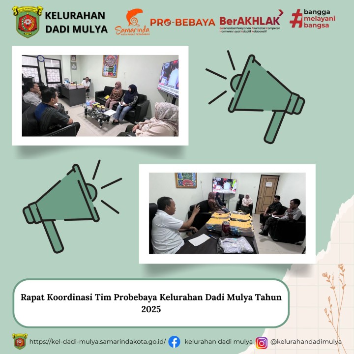 AGENDA KELURAHAN DADI MULYA BULAN APRIL TAHUN 2025