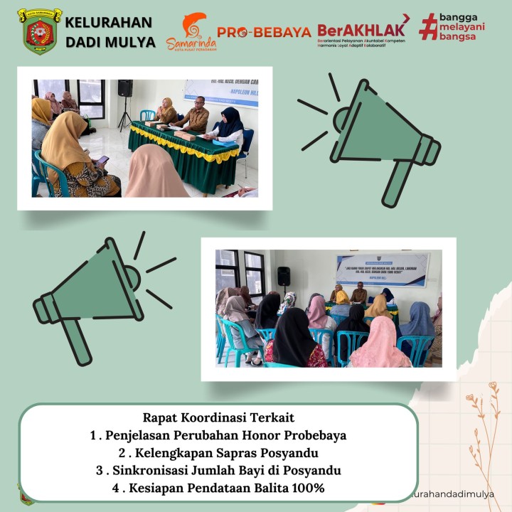 AGENDA KELURAHAN DADI MULYA BULAN APRIL TAHUN 2025