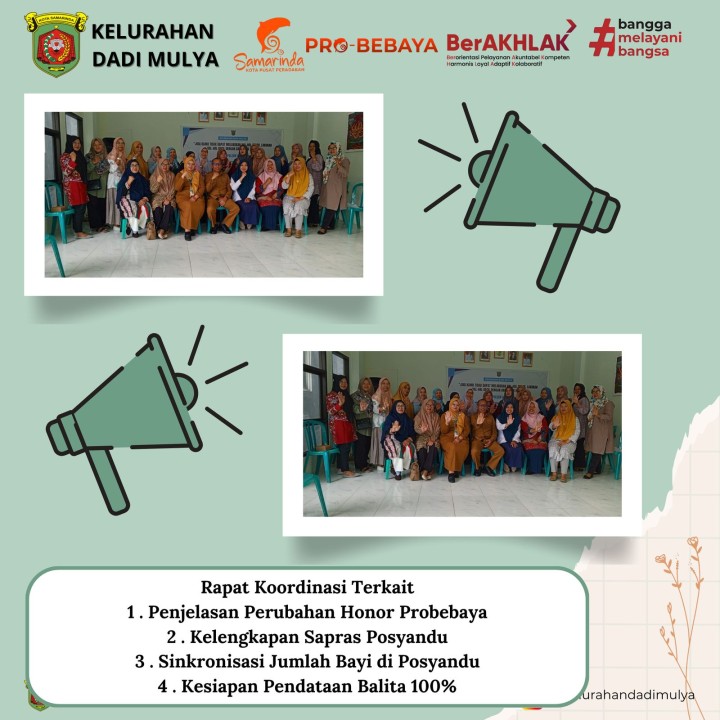 AGENDA KELURAHAN DADI MULYA BULAN APRIL TAHUN 2025