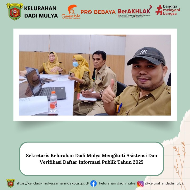AGENDA KELURAHAN DADI MULYA BULAN APRIL TAHUN 2025