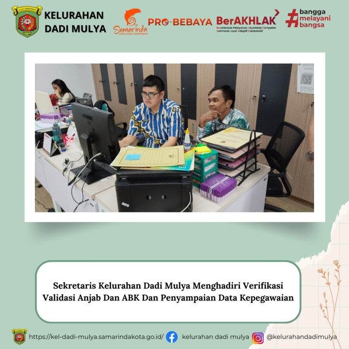 AGENDA KELURAHAN DADI MULYA BULAN APRIL TAHUN 2025