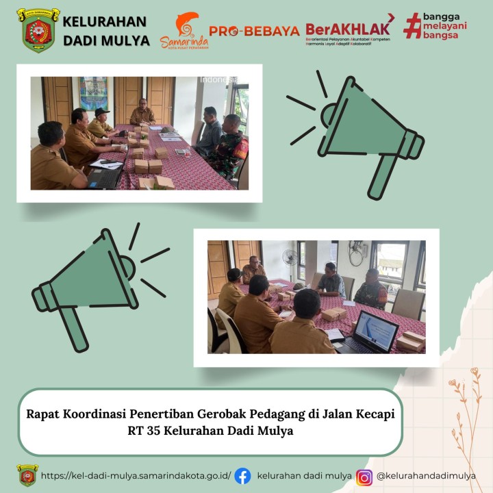 AGENDA KELURAHAN DADI MULYA BULAN APRIL TAHUN 2025