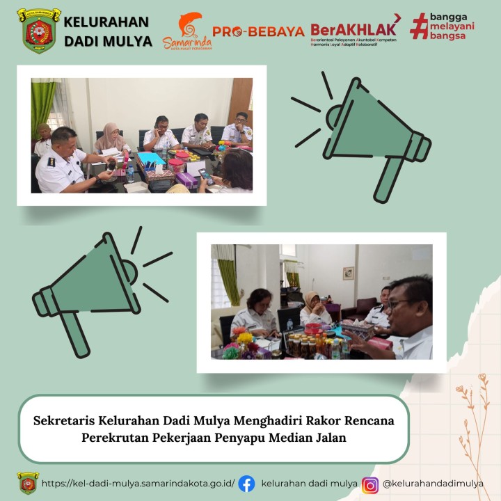 AGENDA KELURAHAN DADI MULYA BULAN APRIL TAHUN 2025